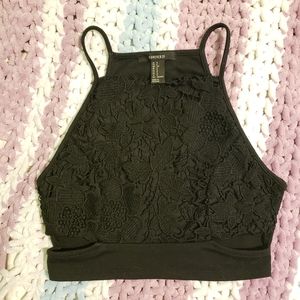 Forever 21 lacey crop cami